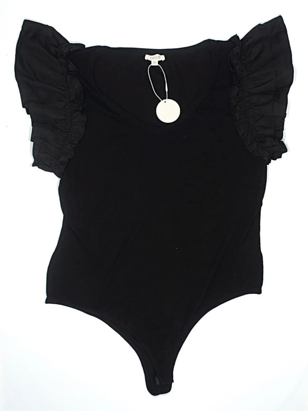 ODDI Ruffled Sleeve Black Bodysuit new with tags size 3X - Picture 2 of 7